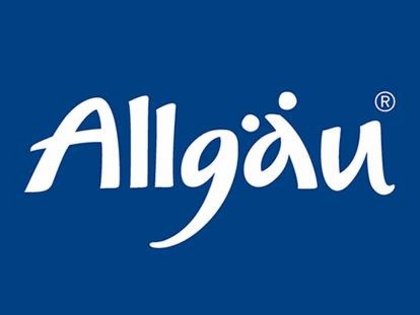 Allgäu mit Kindern: Hier finden Sie unsere Partnerlogos Logo mit dem Schriftzug Allgäu auf blauem Hintergrund